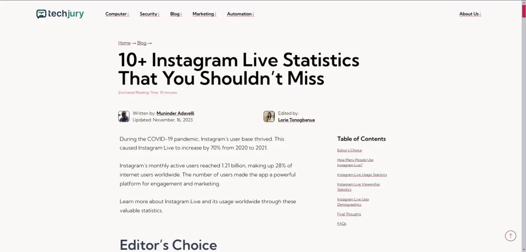 TechJury Instagram Live Statistics You Should Know