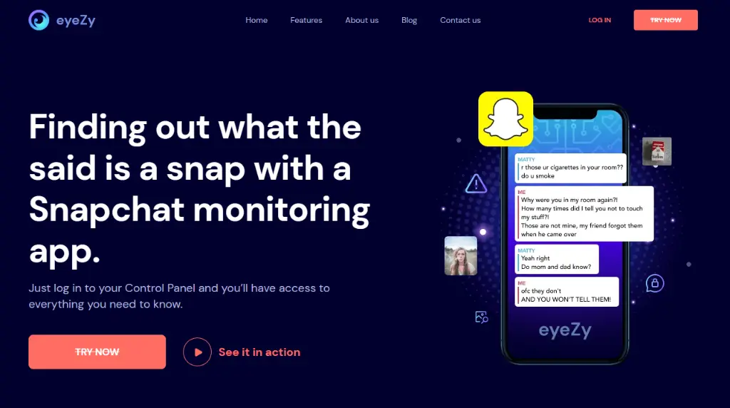 Snapchat monitoring app