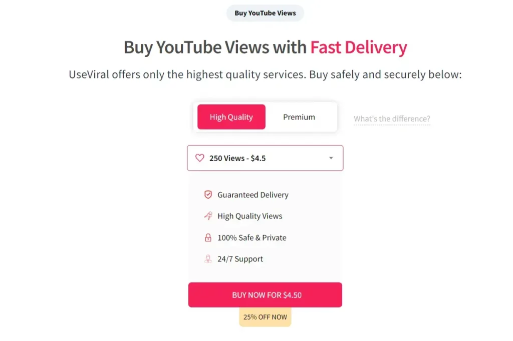 Buy Youtube views with fast delivery